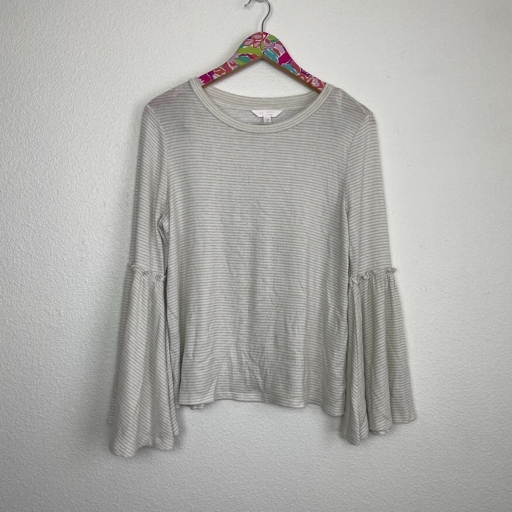 LC Lauren Conrad stripe bell sleeve top size M // 2240